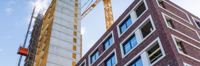 Beeld van een nieuwe flat in aanbouw