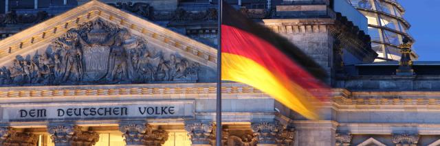 Bondsdag met Duitse vlag