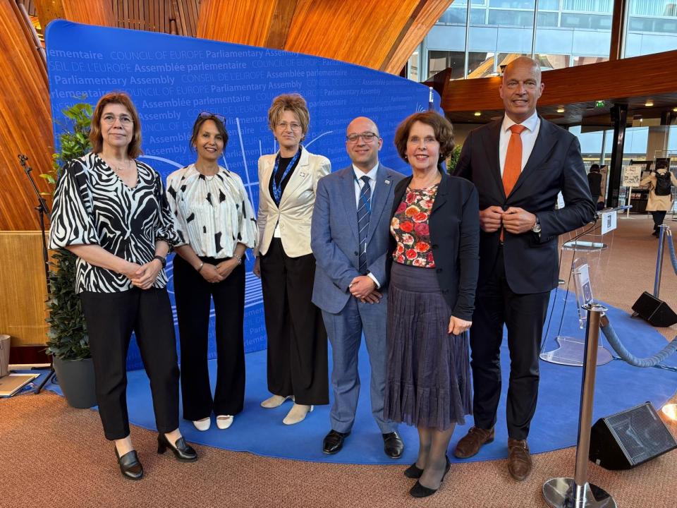 De delegatie van PACE in Straasburg. 