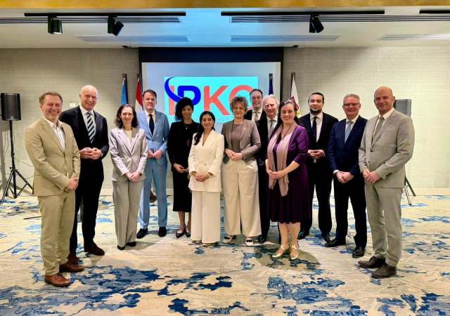 De delegatie op Aruba.